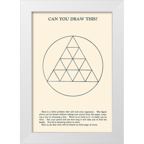 Can You Draw This? White Modern Wood Framed Art Print by Retromagic