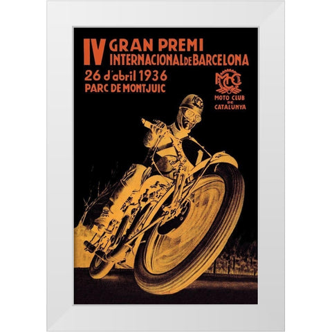 4th International Barcelona Grand Prix White Modern Wood Framed Art Print by Unknown