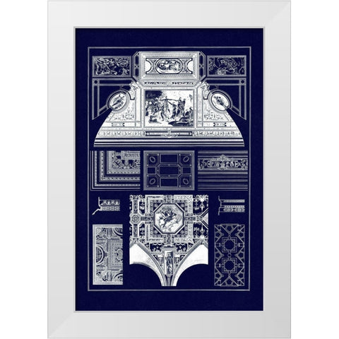 Cloister Vaults and Coved Ceilings (Blueprint) White Modern Wood Framed Art Print by Buhlmann, J.