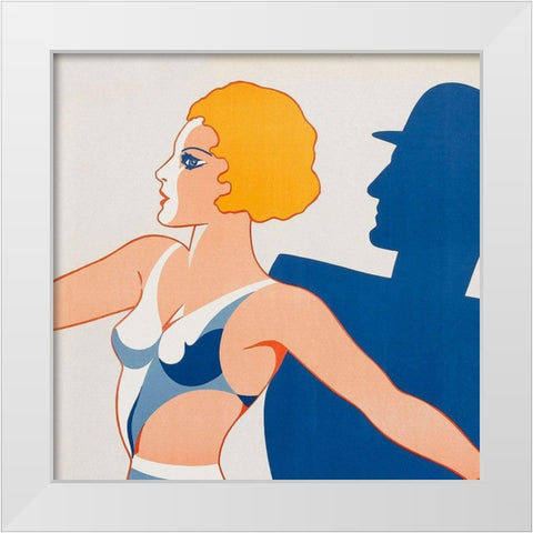 Vintage Film Posters: Tango Movies Tangoflickan - Detail White Modern Wood Framed Art Print by Unknown