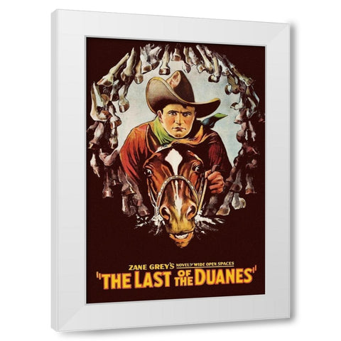Vintage Westerns: Last of the Duanes White Modern Wood Framed Art Print by Unknown