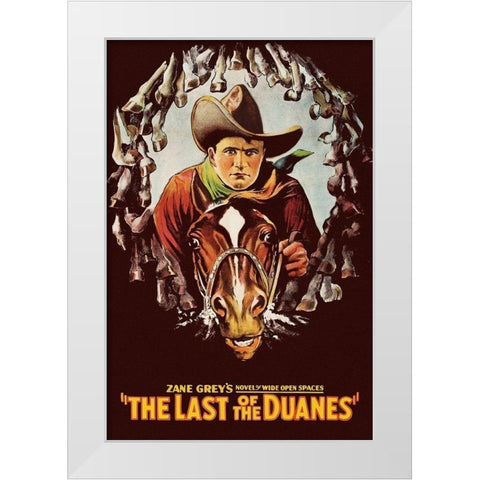 Vintage Westerns: Last of the Duanes White Modern Wood Framed Art Print by Unknown