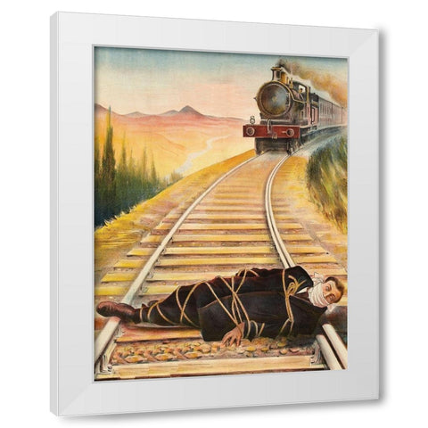 Vintage Westerns: Main de Fer White Modern Wood Framed Art Print by Unknown