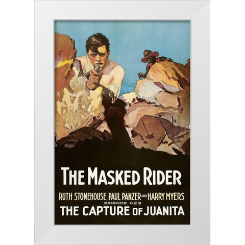 Vintage Westerns: Masked Rider - The Capture of Juanita White Modern Wood Framed Art Print by Unknown