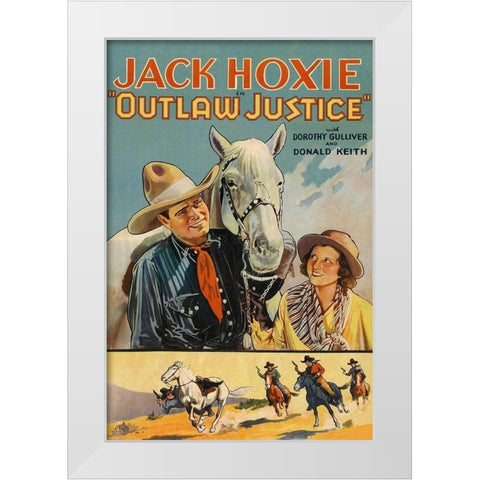 Vintage Westerns: Range Fighter - Pit of Despair White Modern Wood Framed Art Print by Unknown