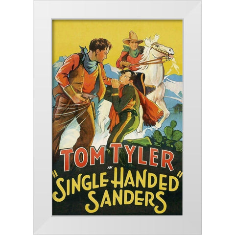 Vintage Westerns: Single Handed Sanders White Modern Wood Framed Art Print by Unknown