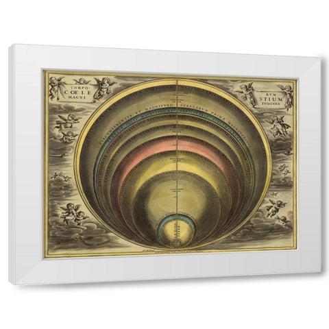 Maps of the Heavens: Corprum Coelestium White Modern Wood Framed Art Print by Cellarius, Andreas