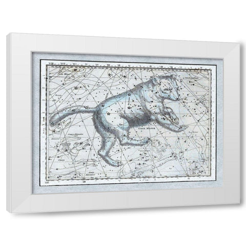 Maps of the Heavens: Ursa Major - The Great Bear White Modern Wood Framed Art Print by Jamieson, Alexander