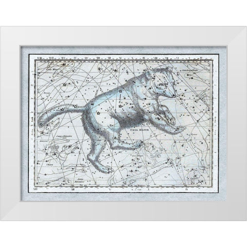 Maps of the Heavens: Ursa Major - The Great Bear White Modern Wood Framed Art Print by Jamieson, Alexander