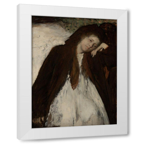 The Convalescent White Modern Wood Framed Art Print by Degas, Edgar