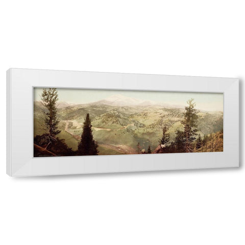 Marshall Pass, Colorado, 1899 White Modern Wood Framed Art Print by Jackson, William Henry