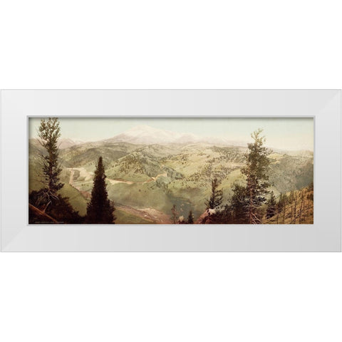 Marshall Pass, Colorado, 1899 White Modern Wood Framed Art Print by Jackson, William Henry