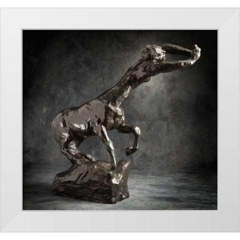 Female Centaur, ca. 1887-1889 White Modern Wood Framed Art Print by Rodin, Auguste
