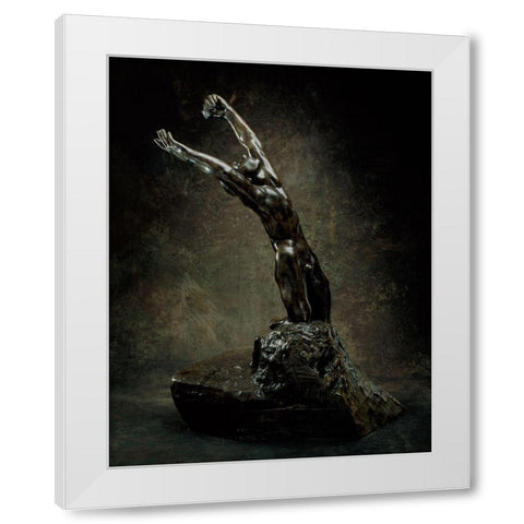 The Prodigal Son, ca. 1884/1894-1899 White Modern Wood Framed Art Print by Rodin, Auguste