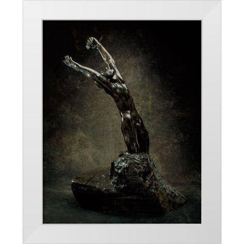 The Prodigal Son, ca. 1884/1894-1899 White Modern Wood Framed Art Print by Rodin, Auguste