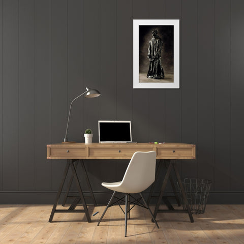 Jean dAire, ca. 1886-1895 White Modern Wood Framed Art Print by Rodin, Auguste
