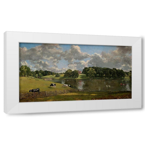 Wivenhoe Park, Essex, 1816 White Modern Wood Framed Art Print by Constable, John