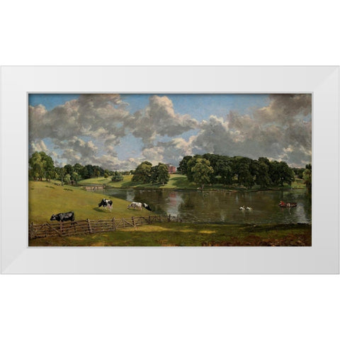 Wivenhoe Park, Essex, 1816 White Modern Wood Framed Art Print by Constable, John
