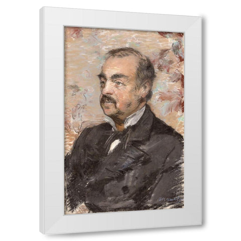 Portrait of Julien de la Rochenoire White Modern Wood Framed Art Print by Manet, Edouard