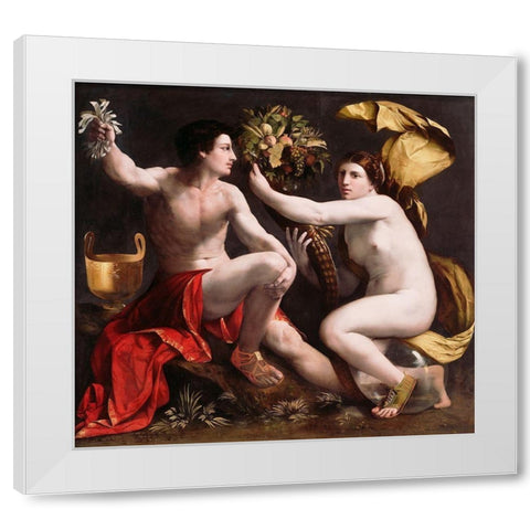 Allegory of Fortune White Modern Wood Framed Art Print by Dossi, Dosso