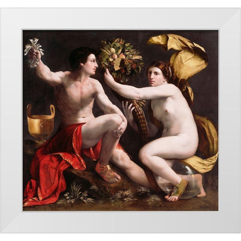 Allegory of Fortune White Modern Wood Framed Art Print by Dossi, Dosso
