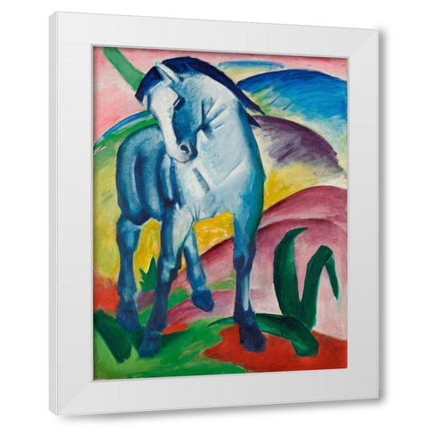 Blue Horse I, 1911 White Modern Wood Framed Art Print by Marc, Franz
