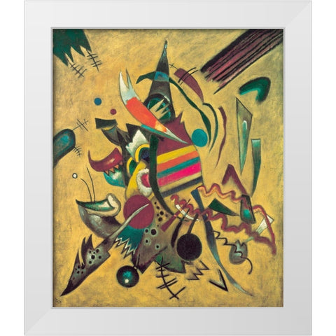 Points, 1920 White Modern Wood Framed Art Print by Kandinsky, Wassily