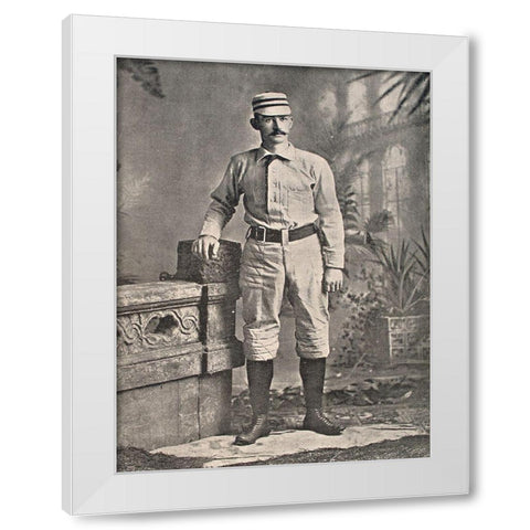 Mike Lehane, Columbus, 1865 White Modern Wood Framed Art Print by A.G. Spalding Baseball Collection