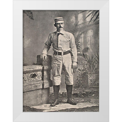 Mike Lehane, Columbus, 1865 White Modern Wood Framed Art Print by A.G. Spalding Baseball Collection