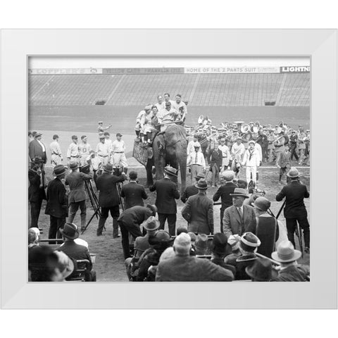 Republican and Democratic Baseball Game, May 1, 1926 White Modern Wood Framed Art Print by NPCC