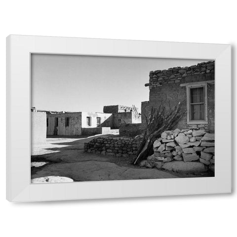 Street and Houses - Acoma Pueblo, New Mexico - National Parks and Monuments, ca. 1933-1942 White Modern Wood Framed Art Print by Adams, Ansel