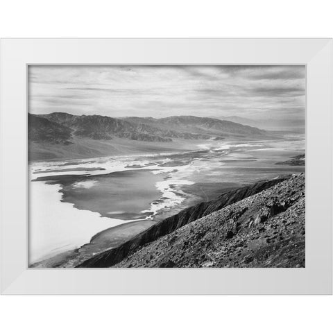Death Valley National Monument, California - National Parks and Monuments, 1941 White Modern Wood Framed Art Print by Adams, Ansel