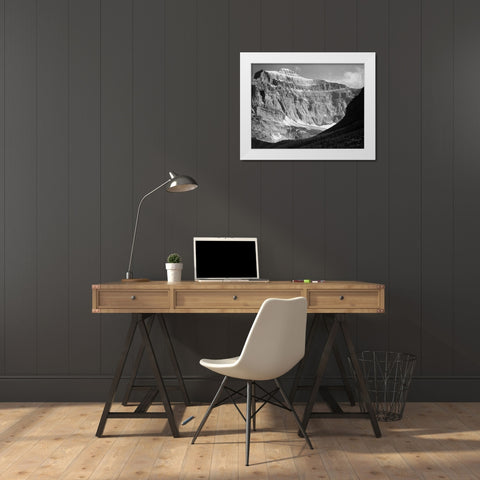View from Going-to-the-Sun Chalet, Glacier National Park - National Parks and Monuments, Montana, 19 White Modern Wood Framed Art Print by Adams, Ansel