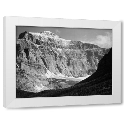 View from Going-to-the-Sun Chalet, Glacier National Park - National Parks and Monuments, Montana, 19 White Modern Wood Framed Art Print by Adams, Ansel