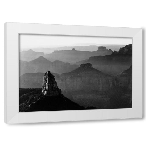 Grand Canyon National Park, Arizona - National Parks and Monuments, 1941 White Modern Wood Framed Art Print by Adams, Ansel