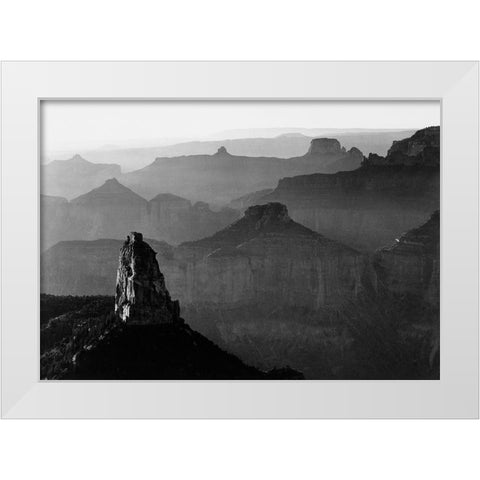 Grand Canyon National Park, Arizona - National Parks and Monuments, 1941 White Modern Wood Framed Art Print by Adams, Ansel