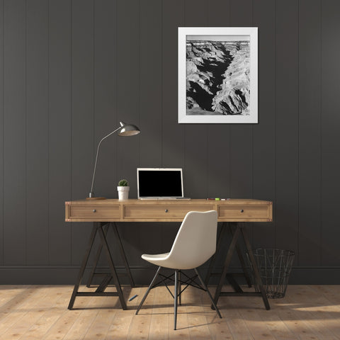 Grand Canyon from South Rim - National Parks and Monuments, 1940 White Modern Wood Framed Art Print by Adams, Ansel
