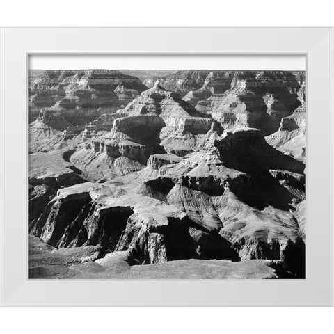 Grand Canyon National Park - National Parks and Monuments, Arizona, 1940 White Modern Wood Framed Art Print by Adams, Ansel