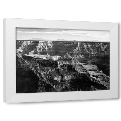 Grand Canyon National Park - National Parks and Monuments, Arizona, 1940 White Modern Wood Framed Art Print by Adams, Ansel