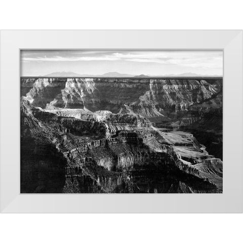 Grand Canyon National Park - National Parks and Monuments, Arizona, 1940 White Modern Wood Framed Art Print by Adams, Ansel