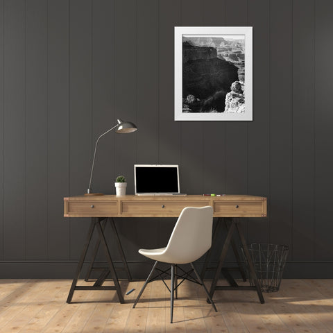 Grand Canyon South Rim - National Parks and Monuments, 1941 White Modern Wood Framed Art Print by Adams, Ansel