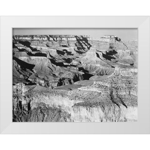 Grand Canyon National Park, Arizona - National Parks and Monuments, 1940 White Modern Wood Framed Art Print by Adams, Ansel