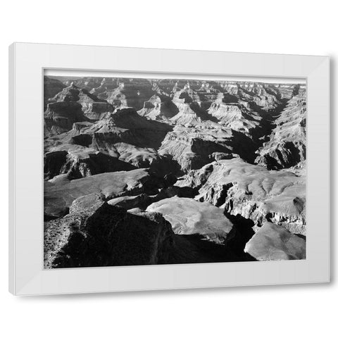 Grand Canyon National Park, Arizona - National Parks and Monuments, 1940 White Modern Wood Framed Art Print by Adams, Ansel