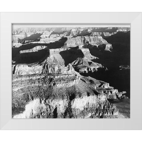 Grand Canyon National Park, Arizona - National Parks and Monuments, 1940 White Modern Wood Framed Art Print by Adams, Ansel