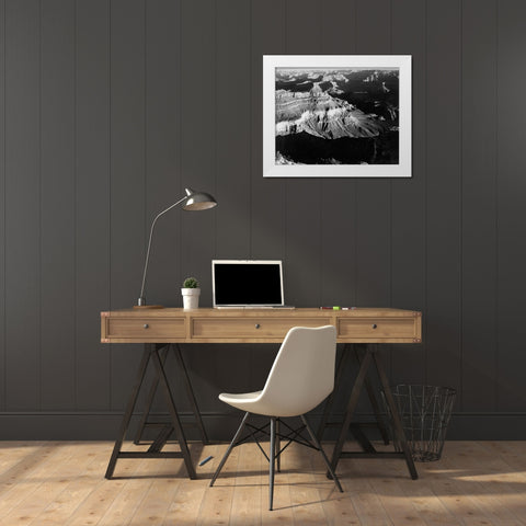 Grand Canyon National Park, Arizona - National Parks and Monuments, 1940 White Modern Wood Framed Art Print by Adams, Ansel