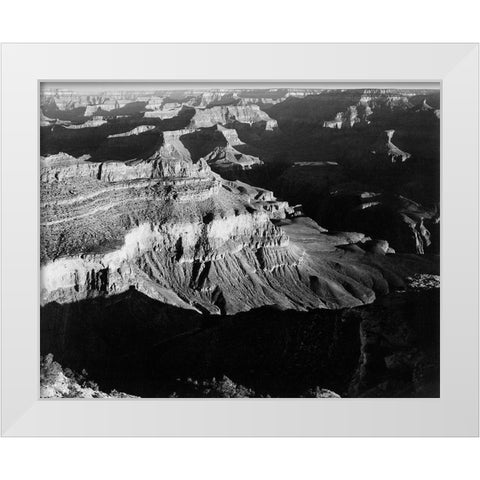 Grand Canyon National Park, Arizona - National Parks and Monuments, 1940 White Modern Wood Framed Art Print by Adams, Ansel