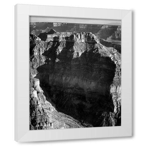 View from North Rim, Grand Canyon National Park, Arizona, 1941 White Modern Wood Framed Art Print by Adams, Ansel