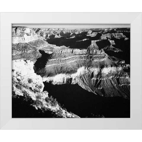 Grand Canyon National Park, Arizona, 1941 White Modern Wood Framed Art Print by Adams, Ansel