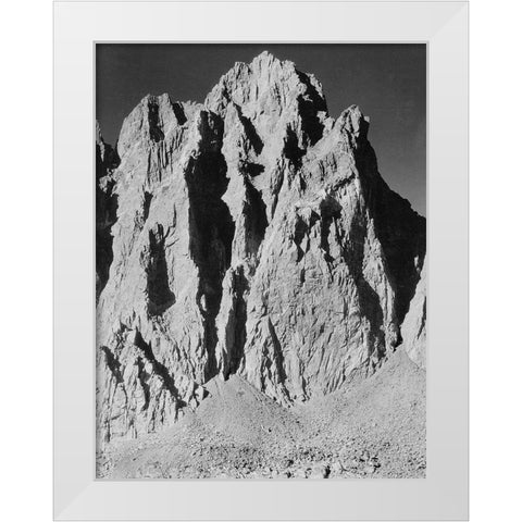 Mt. Winchell, Kings River Canyon, proposed as a national park, California, 1936 White Modern Wood Framed Art Print by Adams, Ansel