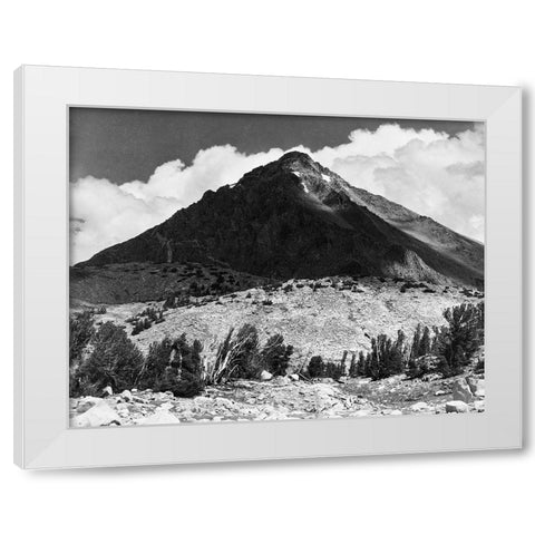 Pinchot Pass, Mt. Wynne, Kings River Canyon, proposed as a national park, California, 1936 White Modern Wood Framed Art Print by Adams, Ansel